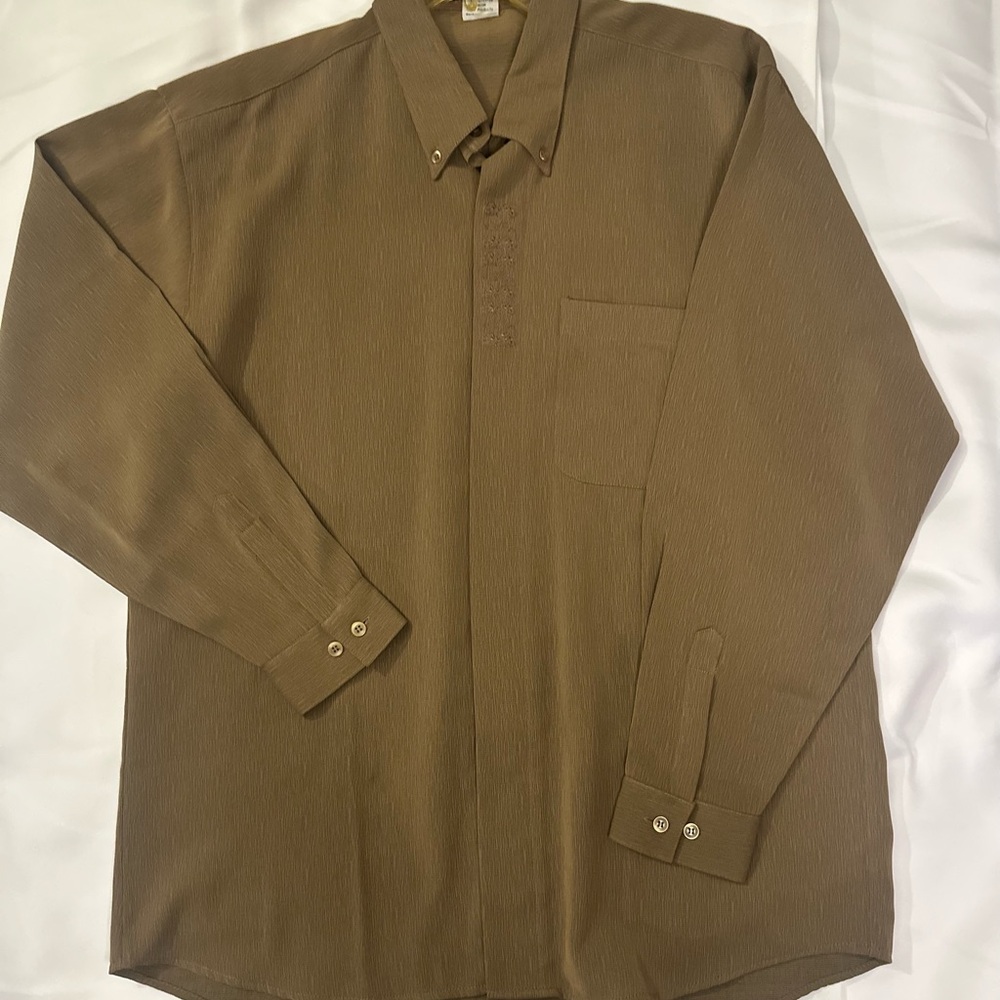 The Power - Men's Brown Dress Shirt